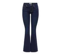 ONLY Onlreese Reg Retro Flared DNM Box, Blu Jeans Scuro, 28W x 32L Donna