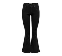 Only Onlreese Reg Retro Flared Dnm Box, Jeans Donna, Nero, 27W / 32L
