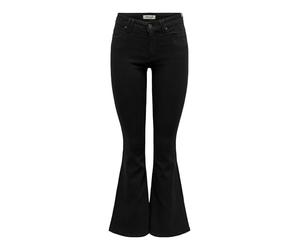 Only Onlreese Reg Retro Flared Dnm Box, Jeans Donna, Nero, 27W / 32L