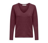 ONLY Neck Pullo Knt Noos Onlrica Life L/S-Maglia con Scollo a V, Colore: Nero, Zinfandel, L Donna