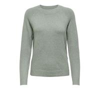 ONLY Onlrica Life L/S Pullover Knt Noos Maglione Cardigan, Verde Chinois/Dettaglio: Melange Bianco, M Donna