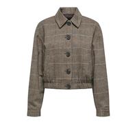 ONLY Onlricca Life Check Jacket Otw Giacca a Quadri, Marrone foca, M Donna