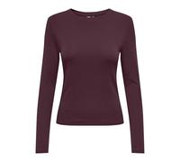 ONLY Onlriley O-Neck L/S Jrs Noos Top Basic con Scollo O E Maniche Lunghe per Giovani Donne, Winetasting, S Donna