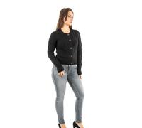 ONLY Onlrio Life LS Cable O-Neck Cardi Knt Maglione, Nero, M Donna