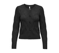 ONLY Onlrio Life LS Cable O-Neck Cardi Knt Maglione, Nero, S Donna