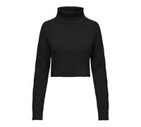ONLY Onlrio Life LS Cable Rollneck Knt Maglione, Nero, S Donna