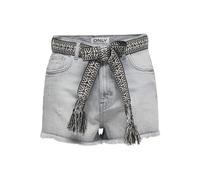 ONLY Onlrobyn Ex HW St Vintage DNM Shorts, Denim Grigio Chiaro., S