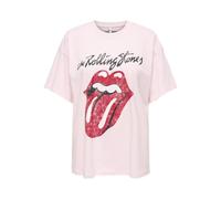 ONLY Onlrolling Stones Life S/S Top Jrs, Lilla Pallido, S Donna
