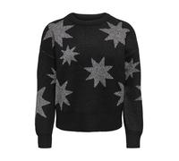 ONLY Onlrosie LS O-Neck Glitter Knt, Nero, M, Nero, M