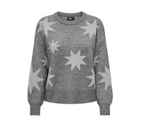 Only Pullover ONLROSIE girocollo in maglia con glitter argento grigio melange Donna L