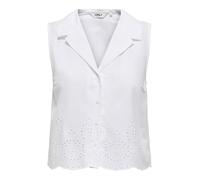 ONLY Shirt Onlroxanne SL Resort-Maglietta Wvn, Bianco, S Donna
