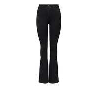 Only Onlroyal High Sweet Flared 600 Jeans, Nero, 30/S Donna