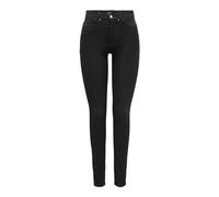 ONLY Onlroyal HW Skinny Pocket Cut Ext DNM Jeans Fit, Nero, (S) W x 30L Donna