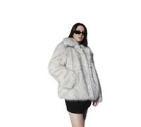ONLY Onlrubina-Giacca in Finta Pelliccia Otw, Grigio, XS Donna