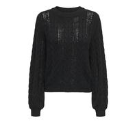 ONLY Onlrubina LS Cable O-Neck Nca Knt Maglione Lavorato a Maglia, Nero, L Donna