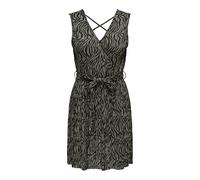 ONLY Onlsafari Life S/L Dress Jrs Abito Estivo, Marrone, L Donna