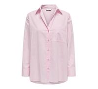 Only Onlsalina L/S Shirt Wvn Corta con Polsini Sbottonati E Collo Camicia, Rosa (Rosa Lady), XS Donna