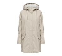 ONLY Onlsally Raincoat Otw Noos Cappotto, Farina d'avena/Dettaglio: Bianco Orsacchiotto, L Donna