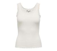 ONLY Onlsara Sharai Lace Tank Top Jrs Noos Canotta Basic Senza Maniche Scollo A U E Dettaglio in Pizzo, Ballerino di Nuvola, S Donna