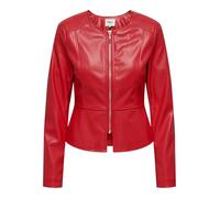 ONLY Onlsaramy Cc OTW - Giacca in pelle da donna, Rosso - high risk red, S