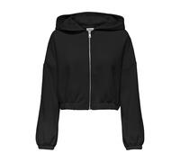 ONLY Onlscarlett LS Elastic Zip Hood Swt Noos, Nero, L