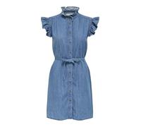 ONLY Onlshania S/L Frill DNM Dress AKM, Media Blu Denim, L Donna