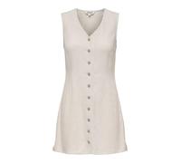 ONLY Onlsiesta Linen Blend SL Short Dress Pnt, Raggio di Luna, S Donna