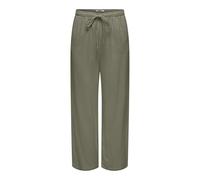 ONLY Onlsiesta MW Pull-up Linen Bl Pnt Noos Taglio Dritto Basic Pantaloni A Vita Medio, Verde-Deep Lichen Green, XS x 30L Donna