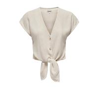 ONLY Onlsiesta S/S Knot Linen Bl Shirt Pnt T, Raggio di Luna, M Donna