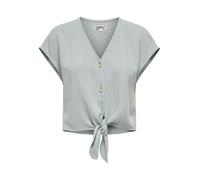 ONLY Onlsiesta SS Knot Lin Bl Shirt Pnt Noos, Abyss, S Donna