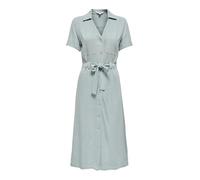 ONLY Onlsiesta SS Linen Bl Shirt Dress Pnt, Abyss, L Donna