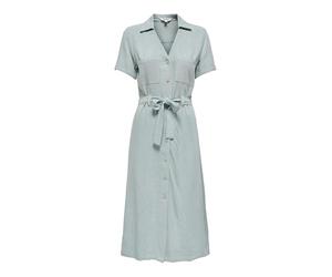 ONLY Onlsiesta SS Linen Bl Shirt Dress Pnt, Abyss, L Donna