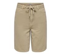 ONLY Onlsilla MW String Bermuda Shorts Pnt, Savannah Tan, XS Donna