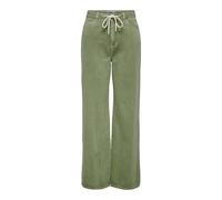 ONLY Onlsilla MW Wide String Pant Pnt Pantaloni, Verde Olio, S / 32L Donna