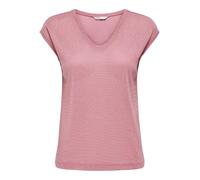 Only Onlsilvery S/S V Neck Lurex Top Jrs Noos
