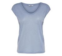 Only Onlsilvery S/S V Neck Lurex Top Jrs Noos, Maglietta Donna, Blu (Halogen Blue), XL