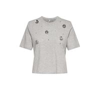 ONLY Onlsilvia Life S/S O-Neck Top Jrs, Chiaro Grigio Melange, S Donna