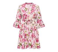 ONLY Onlsina Life 3/4 Short Dress Noos Wvn Abito Elegante con Maniche A Volume E Chiusura con Bottoni, Roseate Spoonbill, S Donna