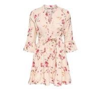 ONLY Onlsina Life 3/4 Short Dress Noos Wvn Abito Elegante con Maniche A Volume E Chiusura con Bottoni, Crema Brulée, L Donna