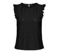 Only Onlsmilla Life S/L Frill Top Jrs, Nero, XL Donna