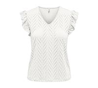 ONLY Onlsmilla S/L V-Neck Frill Top Jrs, Ballerino di Nuvola, XS Donna