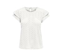 ONLY Onlsmilla S/S O-Neck Frill Top Jrs, Ballerino di Nuvola, S Donna