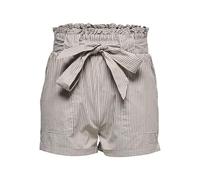 ONLY Onlsmilla Stripe Belt Dnm Shorts Noos, Pantaloncini Donna, Toasted Coconut w Stripes, M