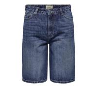 ONLY Onlsonny HW Wide DNM Shorts Nas843 Noos Pantaloncini Lunghi Vita Alta e vestibilità Normale, Blu Jeans Scuro, M Donna
