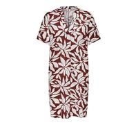 ONLY Onlsusi Life SS V-Neck Tunic Dress Wnn, Rosso Mattone, S