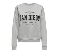 ONLY Onlsweat L/S Crew Oversize State Swt, Chiaro Grigio Melange, XL Donna