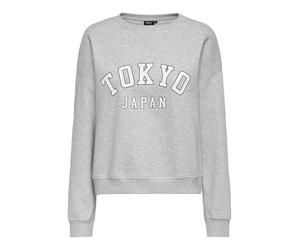 ONLY Onlsweat Life L/S Crew O.Size State Noos, Chiaro Grigio Melange, XL