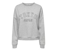ONLY Onlsweat Life L/S Crew O.Size State Noos, Chiaro Grigio Melange, XS