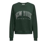 ONLY - Felpa verde scuro con stampa New York 36