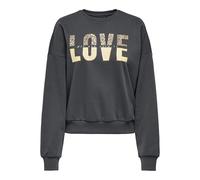 ONLY Onltammie L/S Leo Print O-Neck Swt, Phantom, S Donna